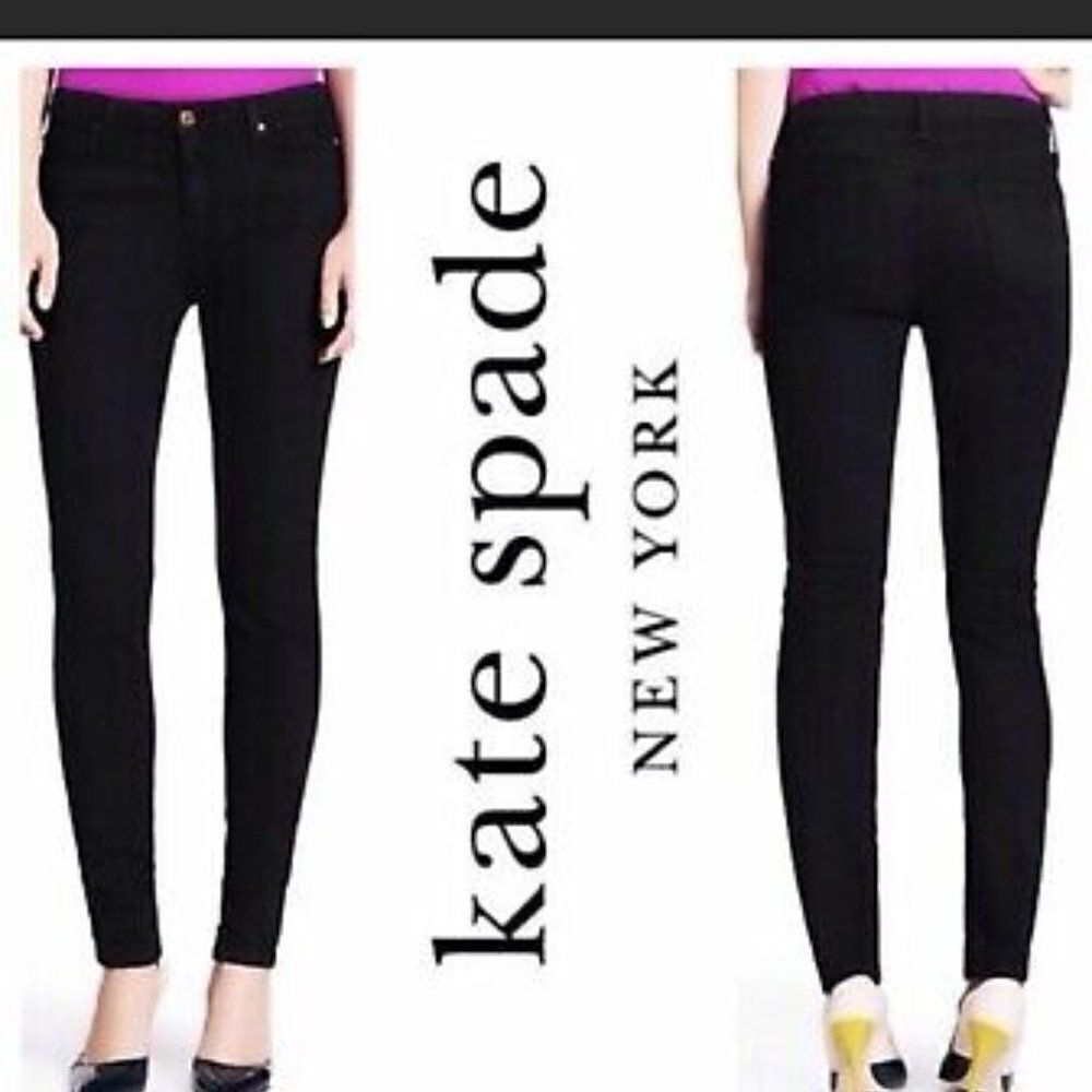 Kate Spade New York Black Broome Street Skinny Jeans Size 25